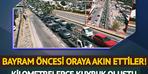 Bodrum'da tatil başlamadan trafik başladı!  Araçlar kilometrelerce uzun kuyruklar oluşturdu, trafik kilitlendi.